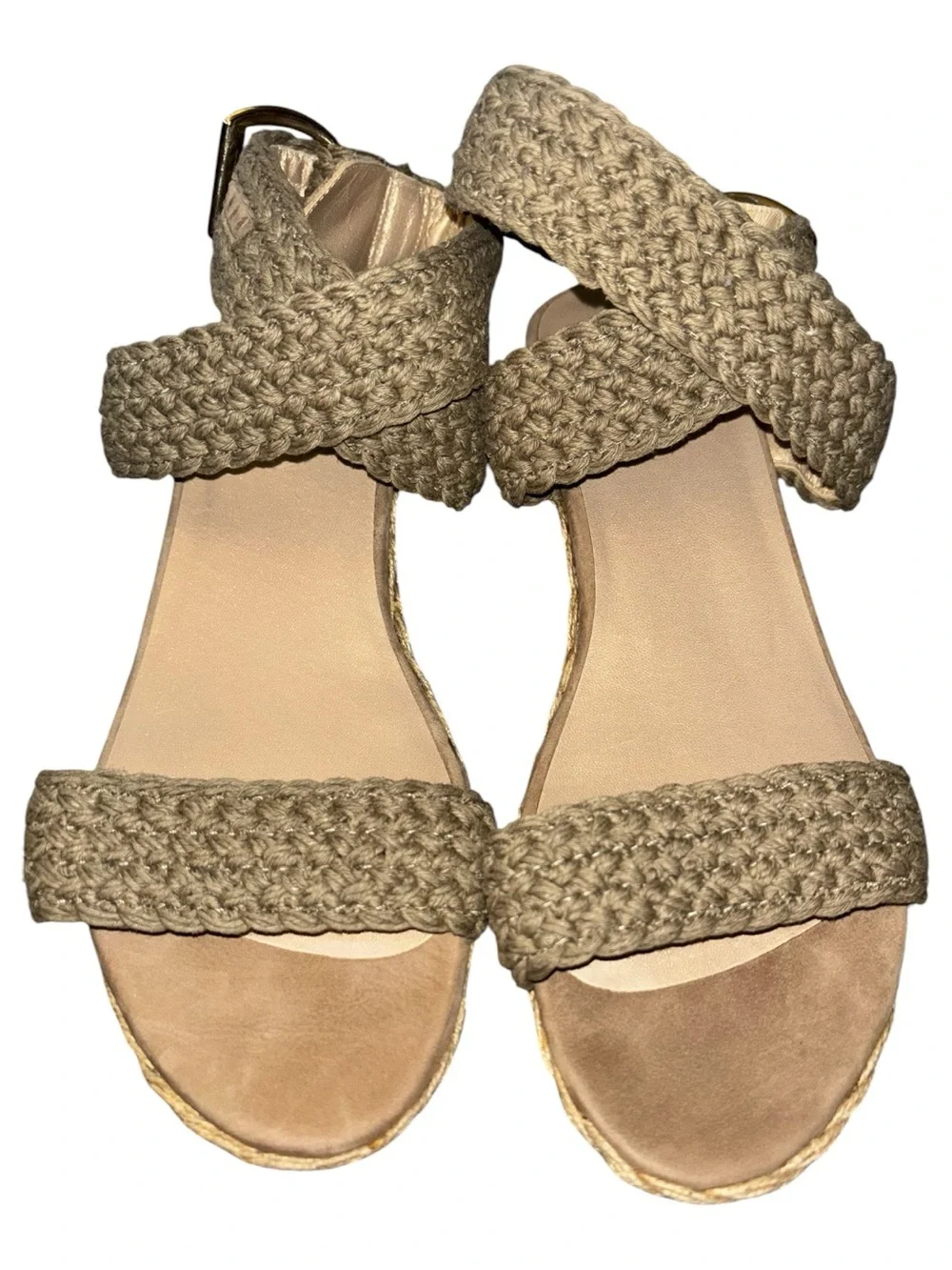 Stuart Weitzman Alexlo Espadrille Jute Platform as seen on Jen Aniston size 8